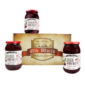 Assorted Pickled Beets Gift Pack Set with Sliced, Whole, and Diced Baby Beets, 32 oz