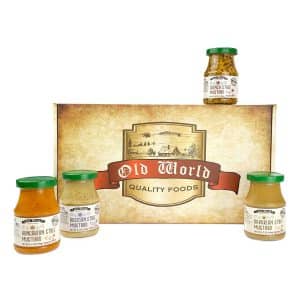 Premium European Mustard Sampler with Bavarian, Polish, Russian, and French Styles, 6.7 oz