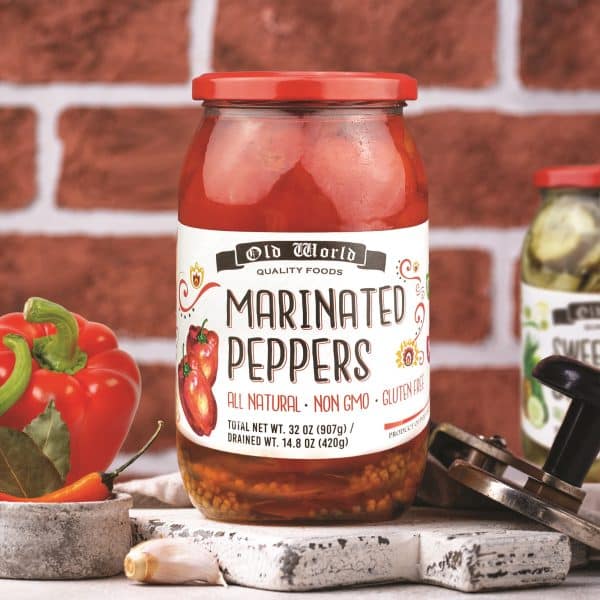 European Salad Set - Four 32 Oz Jars of Pickled Vegetables includes German Salad, Greek Salad, Beet & Leek Salad, and Marinated Peppers - Image 3